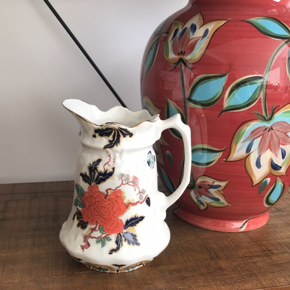 Vintage James Kent Old Foley “Eastern Glory” Pitcher Vase Scalloped Rim - Picture 7 of 8